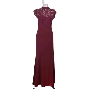 Lulus Crazy About You Burgundy Backless Lace‎ Maxi Dress Size Medium thumbnail 2
