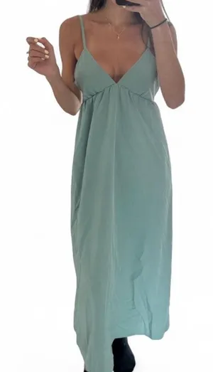 Mint Green Open Back Maxi Dress Size XS thumbnail 1