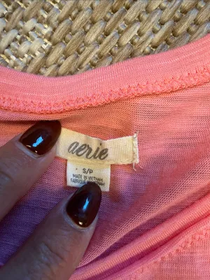 Aerie Pink Crochet-Trim Sleeveless Women's Top thumbnail 2