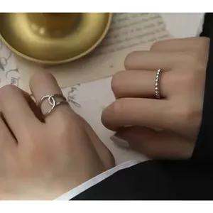 Boutique NEW Unisex Handmade‎ 925 Sterling Silver Knot Band Ring, Adjustable thumbnail 6