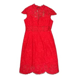 Saylor Jane Mini Dress Bold Red Peekaboo‎ Lace Sexy Date Night Cutout Size Small thumbnail 3