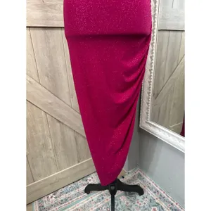 Fuschia Pink Asymmetrical Bodycon dress - Large thumbnail 5