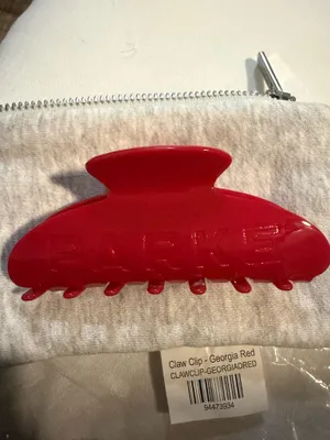 PARKE Claw Clip with Pouch Georgia Red NIP thumbnail 2