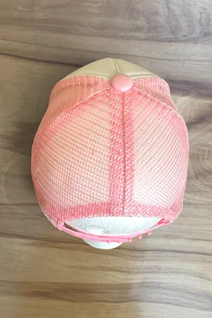 Grom Squad Girls Mermaid Hair Don’t Care Trucker Hat Pink 6-18M Adjustable 2T 3T 4T thumbnail 5
