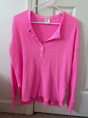 OFFLINE by Aerie Henley Long Sleeve Waffle thumbnail 1