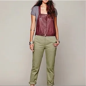 What Goes Around Comes Around Womens Green Tempest Straight Leg Overalls Medium thumbnail 15