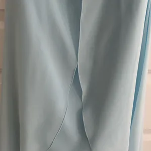 David’s Bridal Strapless Chiffon Gown Blue Size 10 thumbnail 4