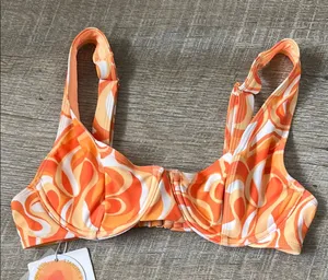 NWT Kulani Kinis Orange Bikini Top Size XS thumbnail 1