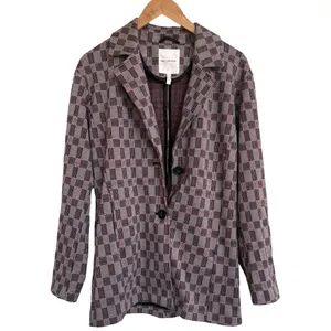 Anthropologie Avec Les Filles Plaid Oversized Long Two Button‎ Blazer Jacket S thumbnail 3