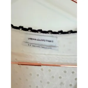 Urban Outfitters Eyelet Dress Women Small White Boho Crochet Button Midi Dress‎ thumbnail 8