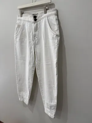 Seventy + Mochi Size 30 The High Waist Cocooon Mom Jean in Beige‎ thumbnail 2