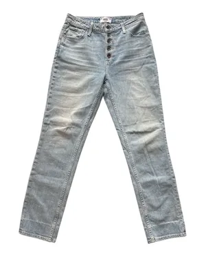 PAIGE Sarah Slim Jeans Womens Size 28 Light Wash Button Fly Cropped Leg thumbnail 1