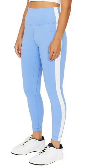 ✨Cream Yoga Hana 7/8 Side Stripe Blue Sz Medium Leggings✨ thumbnail 1