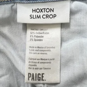 Paige Hoxton Slim Crop Jeans Women's‎ Size 31 Light Wash Denim Frayed Hem thumbnail 4