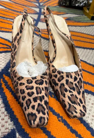 Karen Scott Leopard Print Slingback Mules in Brown and Black thumbnail 1
