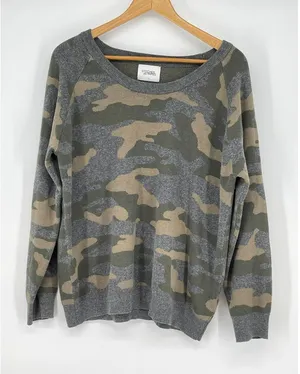 Stitches & Stripes Camo Print Long‎ Sleeve Sweater Size XL Casual Grunge thumbnail 1