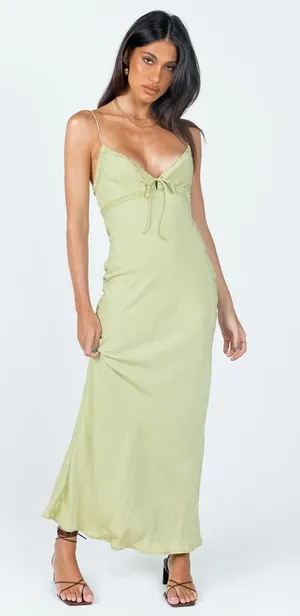 Princess Polly Green Maxi Dress thumbnail 1
