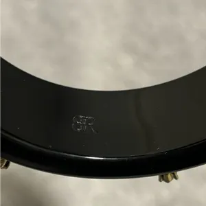 Banana Republic Black Bangle Bracelet Blue Crystal Statement thumbnail 4