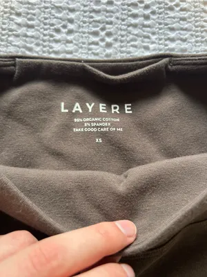Layere Organic Cotton Espresso Brown 4” shorts high rise thumbnail 5