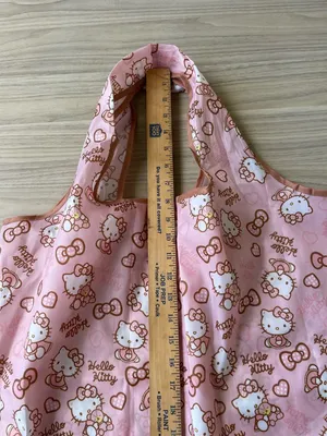 Hello Kitty Pink Foldable Shopper Tote thumbnail 5
