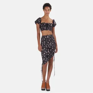 for love & lemons laramie lavender floral tie midi skirt thumbnail 9