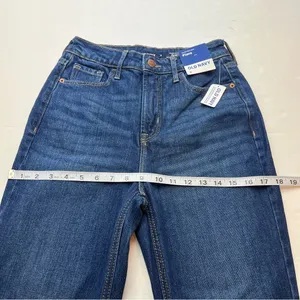 Old Navy Higher High Rise Flare Womens Size 0 / 24‎ Waist Blue Denim Jean NEW thumbnail 8