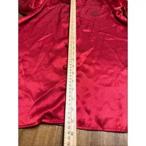VTG Sophia by Delicates Red 2pc Satin Pajama Set Size Small thumbnail 6