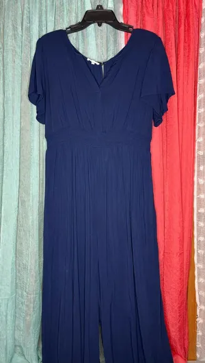 Maurices Navy Short Sleeve V-Neck Jumper thumbnail 1