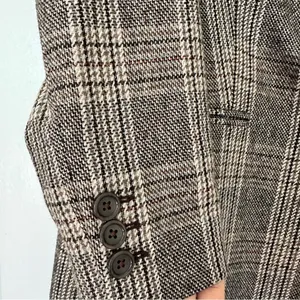 Talbots Wool Plaid Blazer Italy Luxury Collection Size 12 thumbnail 4