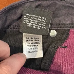 Hudson Women's Collin Flap Pocket Super Skinny‎ Purple Jeans Size 25 thumbnail 6