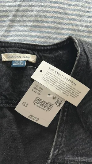 American Eagle Black Denim Top thumbnail 5