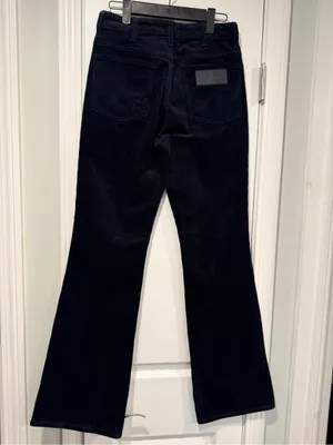 NWOT Wrangler Corduroy Flare Pants Size 6 Black High Rise Stretch thumbnail 7