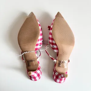 Wild Fable Lysandra Gingham Eyelet Kitten Heels Women's 8 Red & White Coquette thumbnail 7