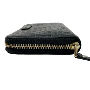 Gucci Microguccissima Black Leather Zip Around Continental Wallet thumbnail 5