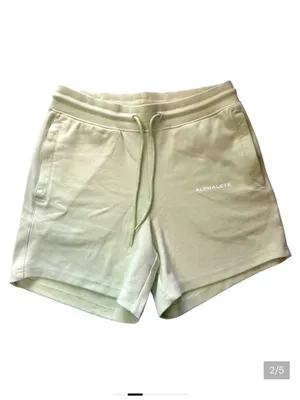 $50 NWOT alphalete women's Essential Core Activewear Shorts in lime green M thumbnail 4
