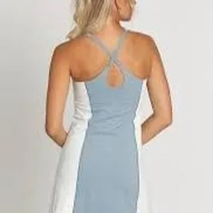 Gold Hinge Cloud Blue Stripe Active Dress NWT XS thumbnail 4