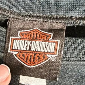Harley Davidson Womens L Black Rhinestone Crewneck Sweatshirt York PA Y2K Biker thumbnail 7