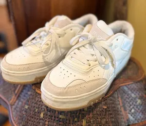 Reebok Women's Off-White and Cream Club C Chunky Platform Sneakers thumbnail 1