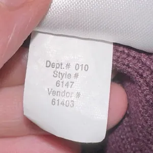 Eddie Bauer Burgundy Ribbed Cardigan XS Cotton Button‎ Front Sweater Y2K thumbnail 7