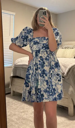 Abercrombie Emerson Puff Sleeve Dress thumbnail 1