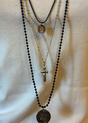 Layered Necklace Black thumbnail 2