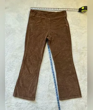Free People Pants Womens Small Flare Corduroy Bell Bottoms Stretch Pull On 70's thumbnail 1