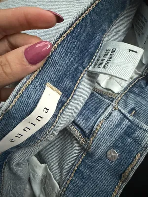 EUNINA Distressed Light Wash Ricky High Rise Boyfriend Jeans Size US Small thumbnail 2