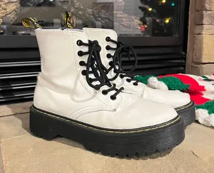 Combat Boots White Size 8 thumbnail 1