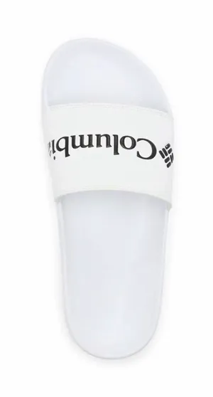 Columbia White Slide with Black Logo thumbnail 1