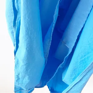 English Factory Ocean Blue Button Down Puff Sleeve Tiered Midi Dress thumbnail 8