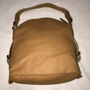 Vintage Tommy Hilfiger Tan Pebbled Leather Handbag 90’s Y2K Preppy Utility Indie thumbnail 2