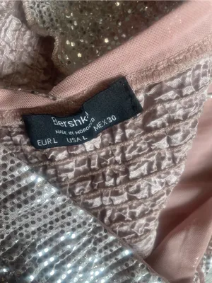 Bershka Silver Sequin Halter Crop Top thumbnail 3