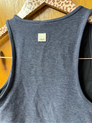 Vuori Womens Elevation Plyo Racerback Tank Top Midnight Heather Navy Blue Small thumbnail 7