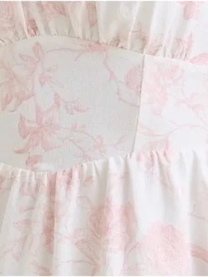 NEW Altar’d State White & Pink Floral Maxi Dress Size XL NWT thumbnail 2